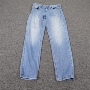 Cosmic Blue Love Jeans Womens 28 Blue Light Wash Mid Rise Straight 28x28 Denim